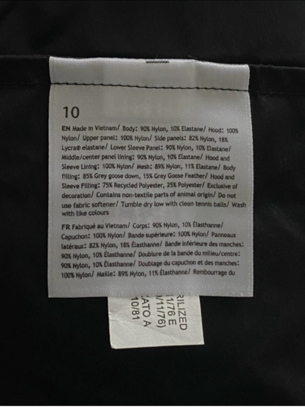 NWT Lululemon Women’s Down For It All Jacket Size 10 Black - Picture 5 of 8